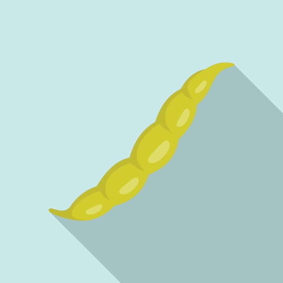 Soy kidney bean icon, flat style vector