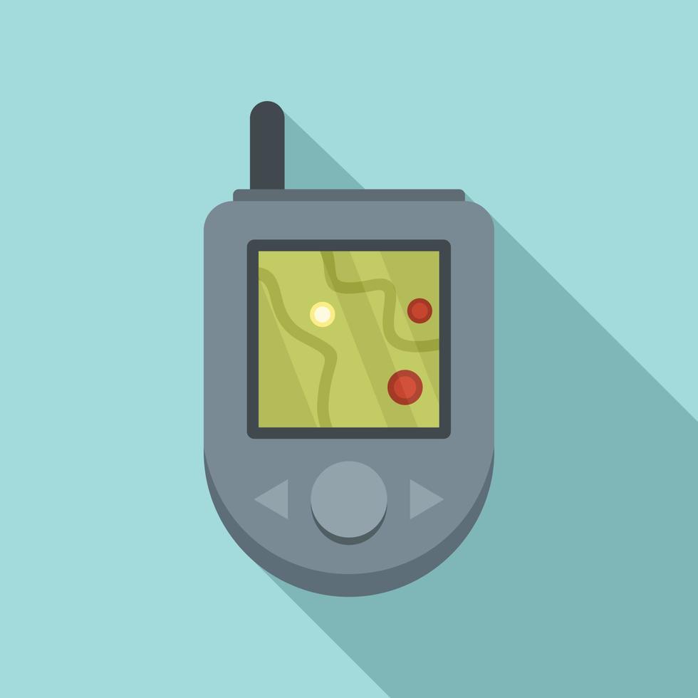 icono de dispositivo gps, estilo plano vector