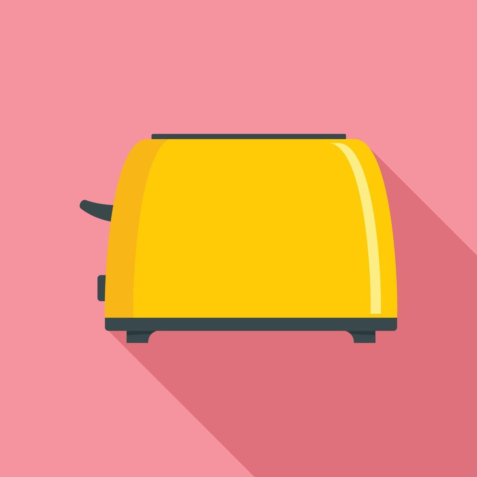 Old toaster icon, flat style vector