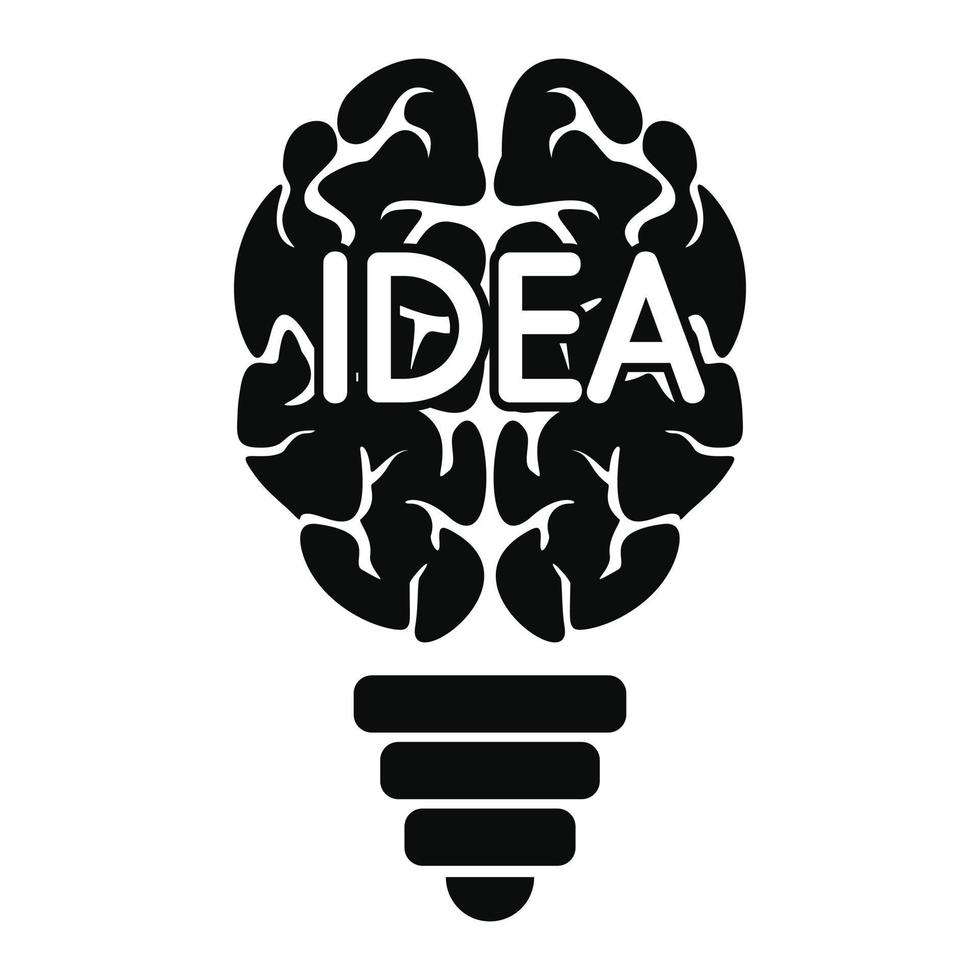Mind idea logo, simple style vector