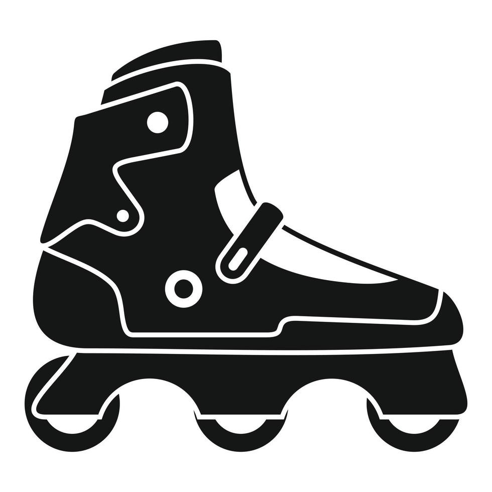 icono de patines en línea para interiores, estilo simple vector