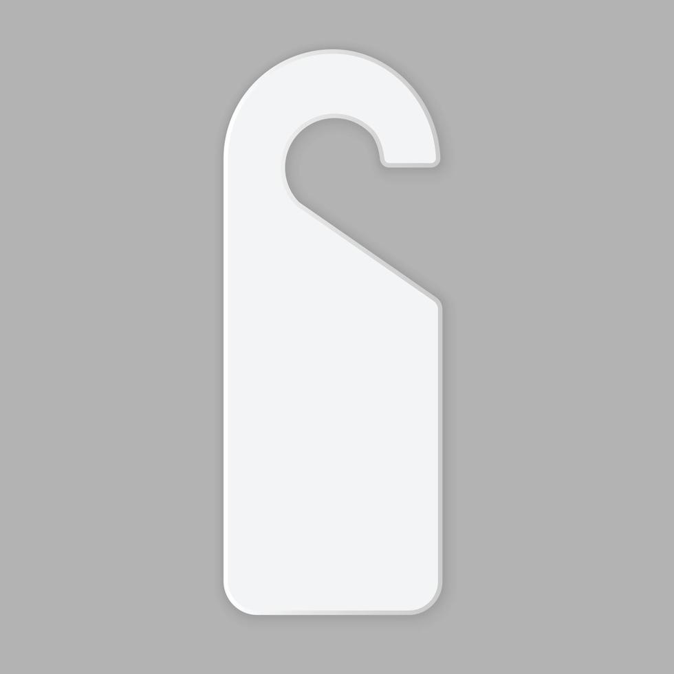 Hanger door tag icon, realistic style vector