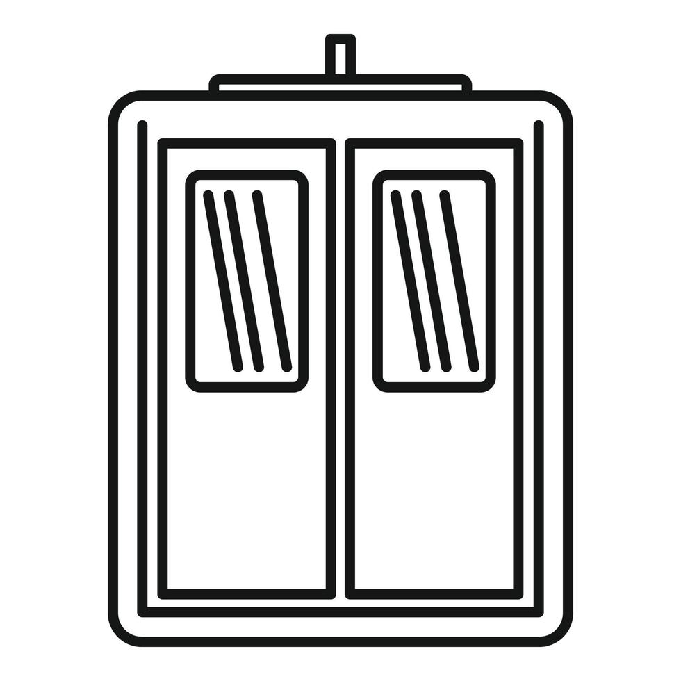 Lobby elevator icon, outline style vector