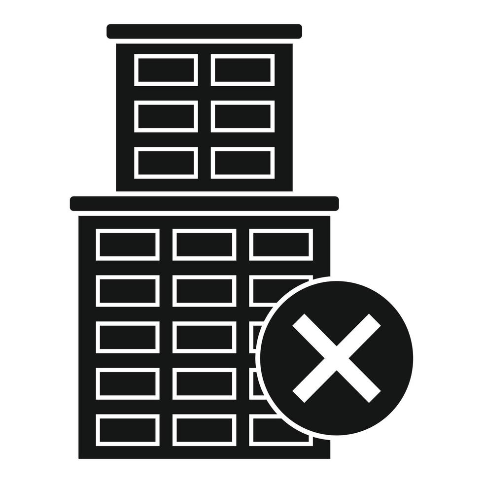 Demolition building icon, simple style vector
