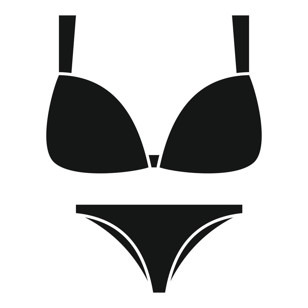 Summer swimsuit icon, simple style vector