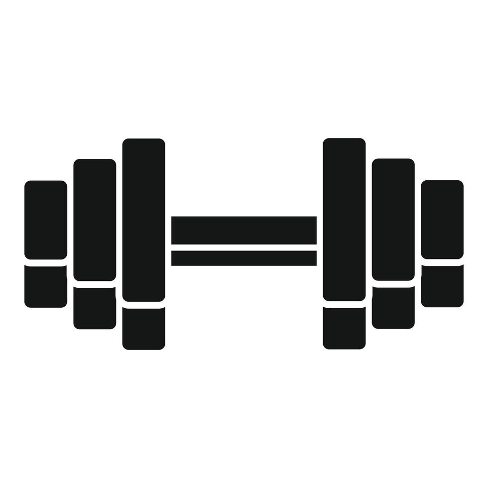Gym dumbell icon, simple style vector
