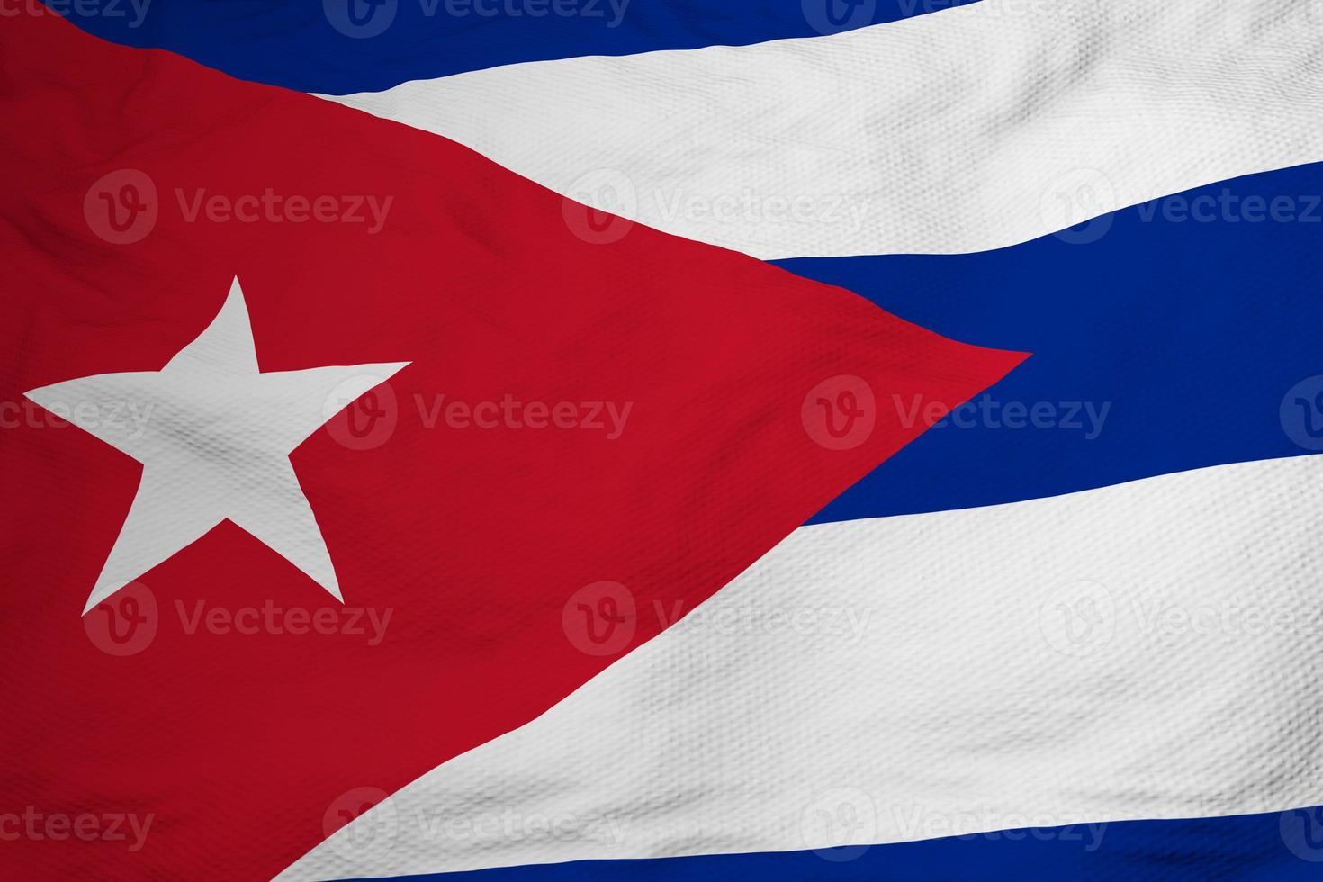 Waving Cuban flag in 3D rendering photo