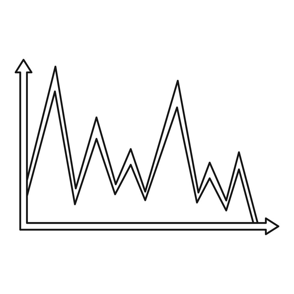 finanzas gráfico icono vector línea delgada