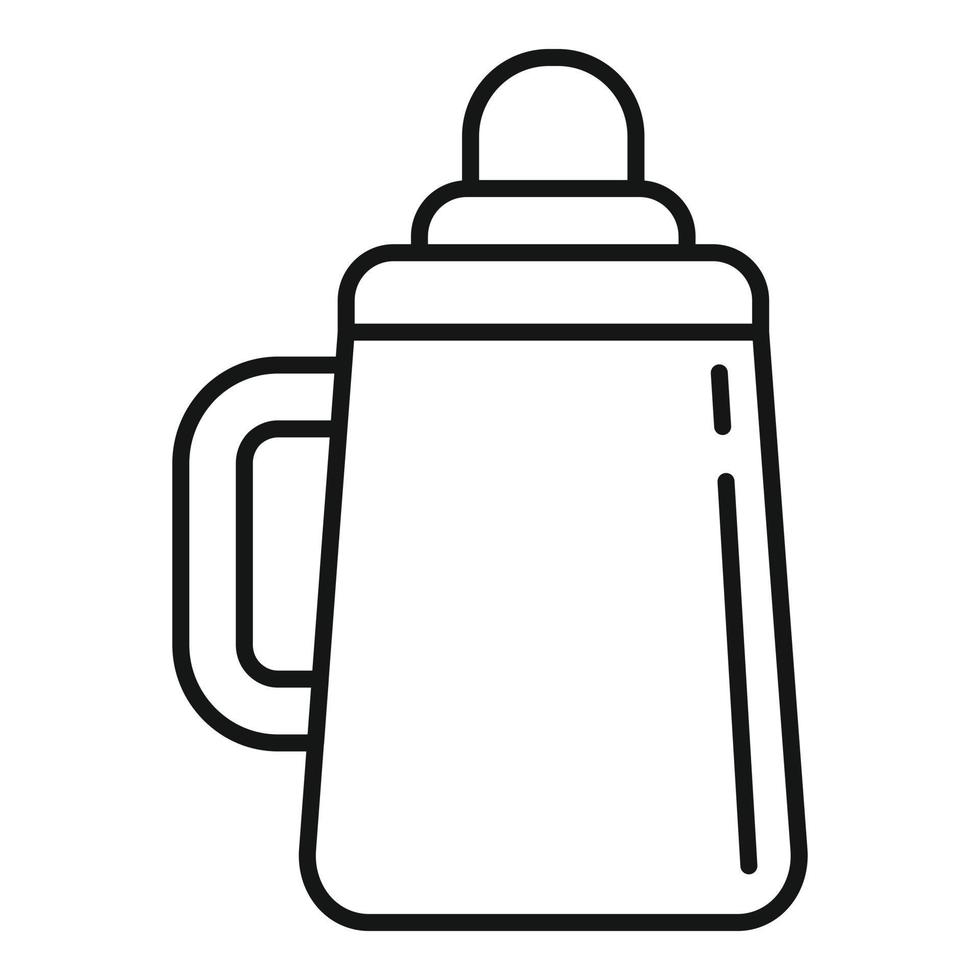 icono de botella de leche para niños, estilo de esquema vector