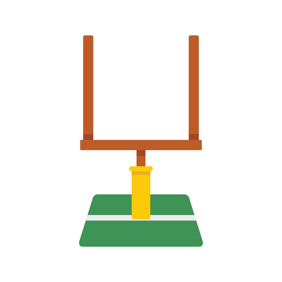 American football gate icon, flat style vector