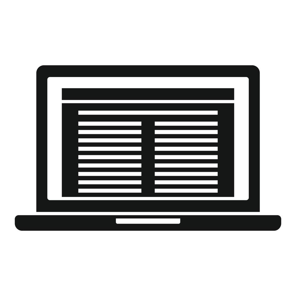 Estimator laptop icon, simple style vector