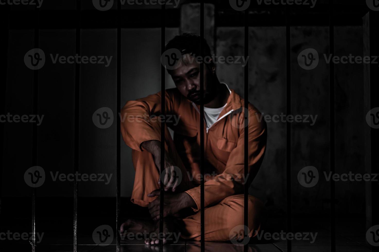 Hands of men desperate to catch the iron prison,prisoner concept,thailand people,Hope to be free. photo