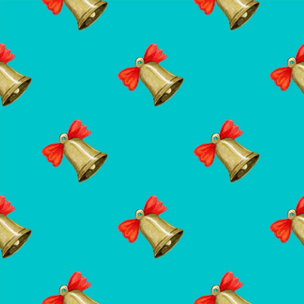 Seamless pattern with Christmas bell photo