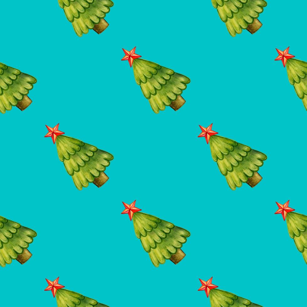 Seamless pattern with Christmas trees. photo