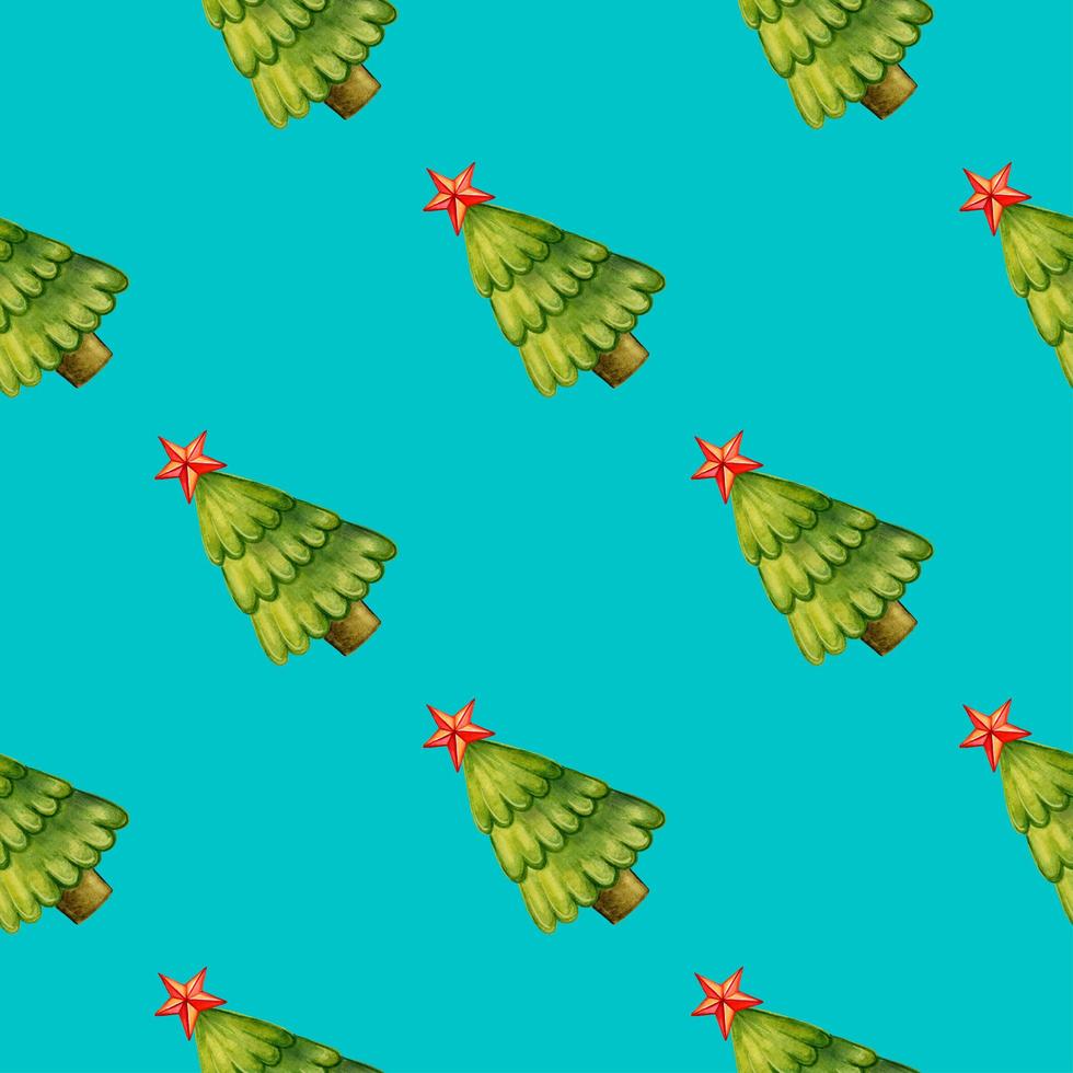 Seamless pattern with Christmas trees. photo