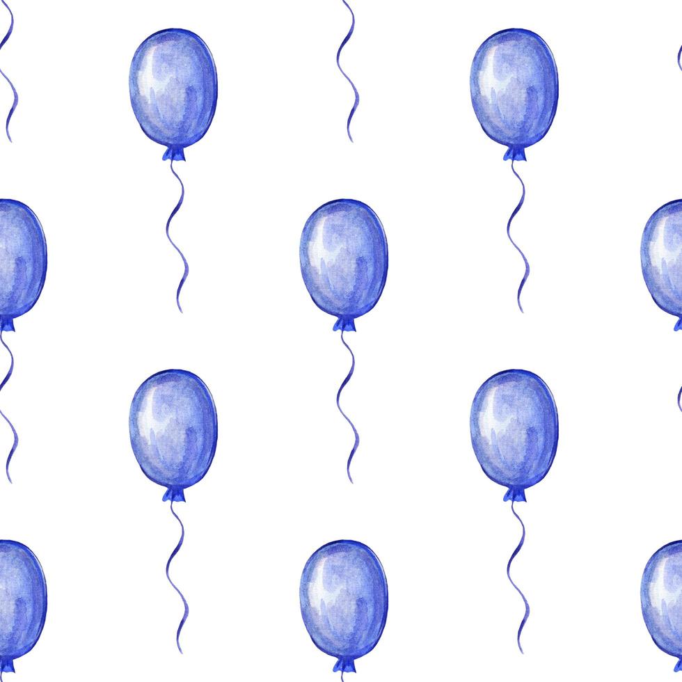 Pattern with blue balloons.Birthday Pattern photo