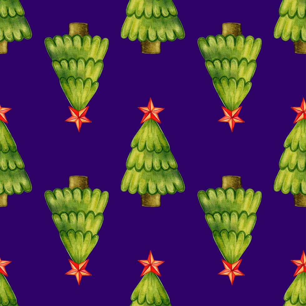 Seamless pattern with Christmas trees. photo