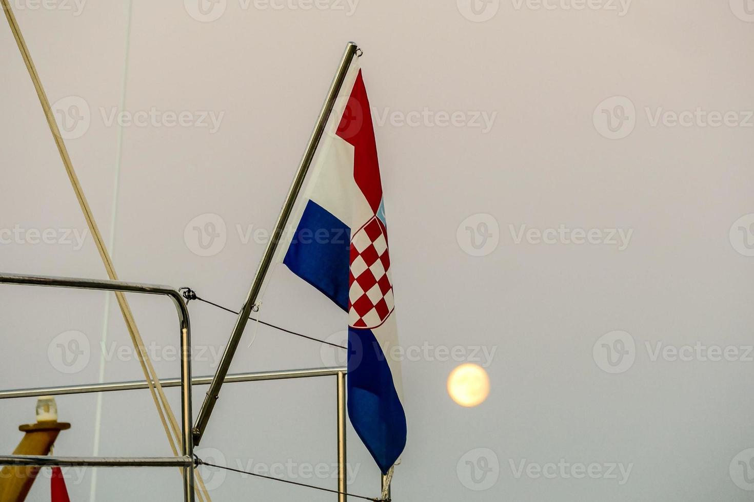 Flag in sky photo