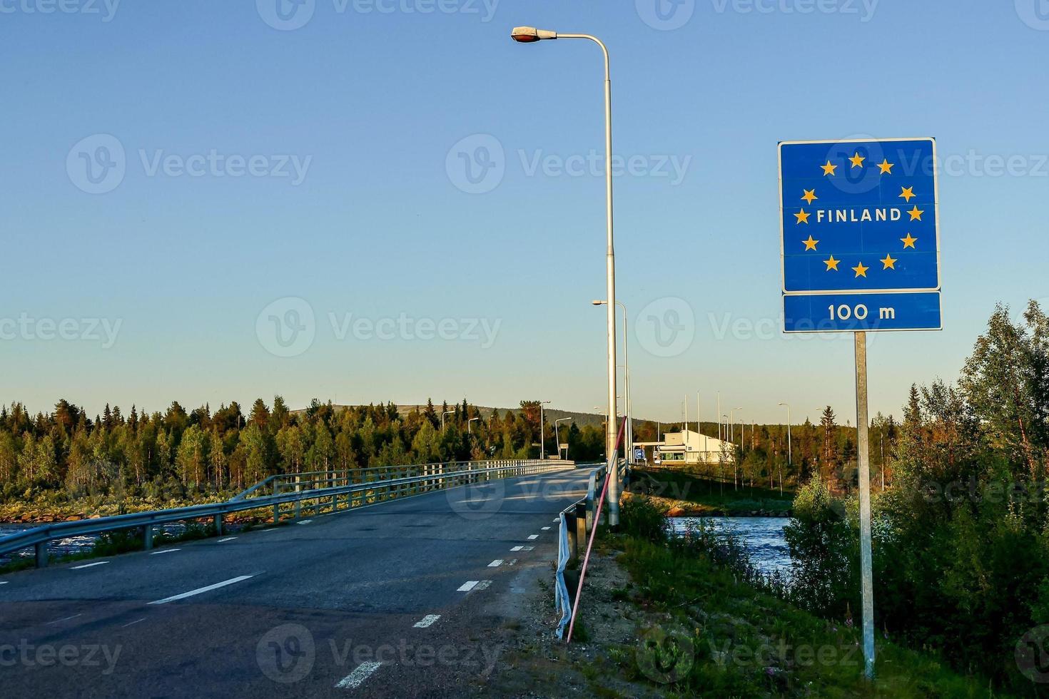 The border between Finland and Sweden photo