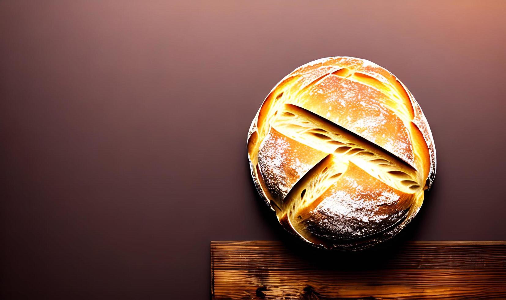 Oven - traditional fresh hot cooked bread. Bread close shooting. photo