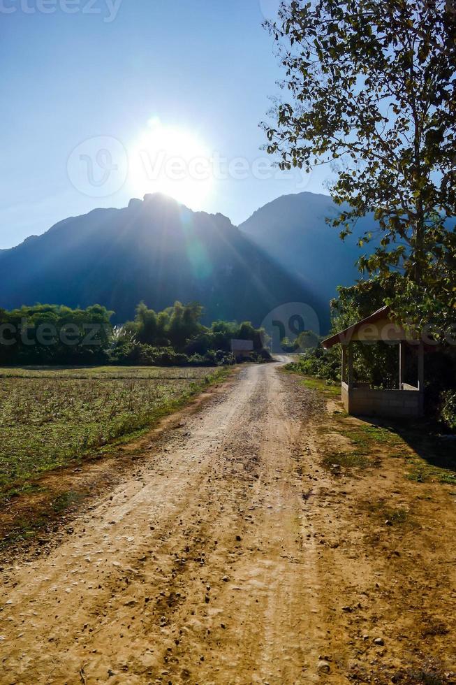 Rural landscape in East Asia photo