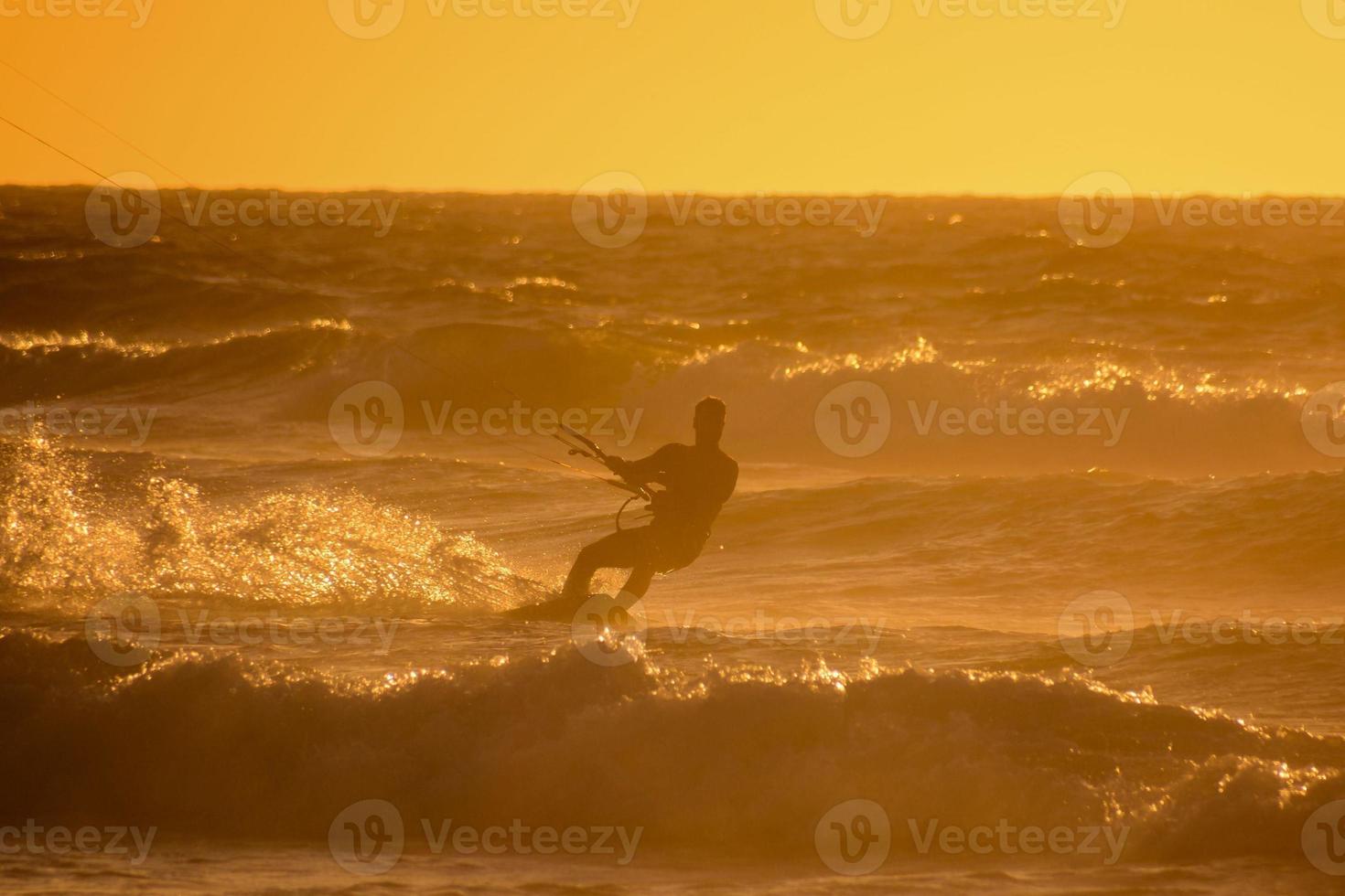 Unidentified kitesurfer on the Canary Islands, circa July 2022 photo