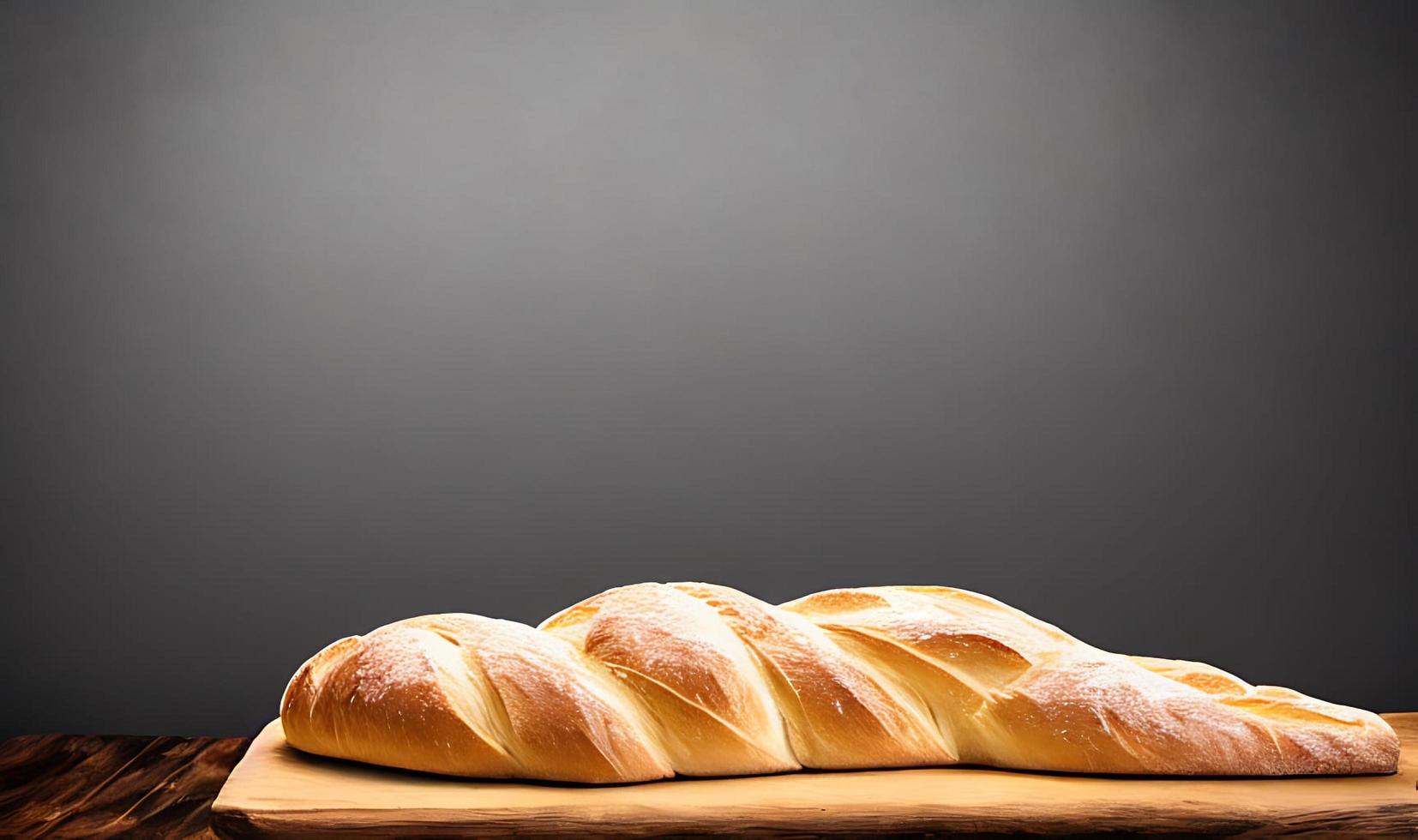 Oven - traditional fresh hot cooked bread. Bread close shooting. photo