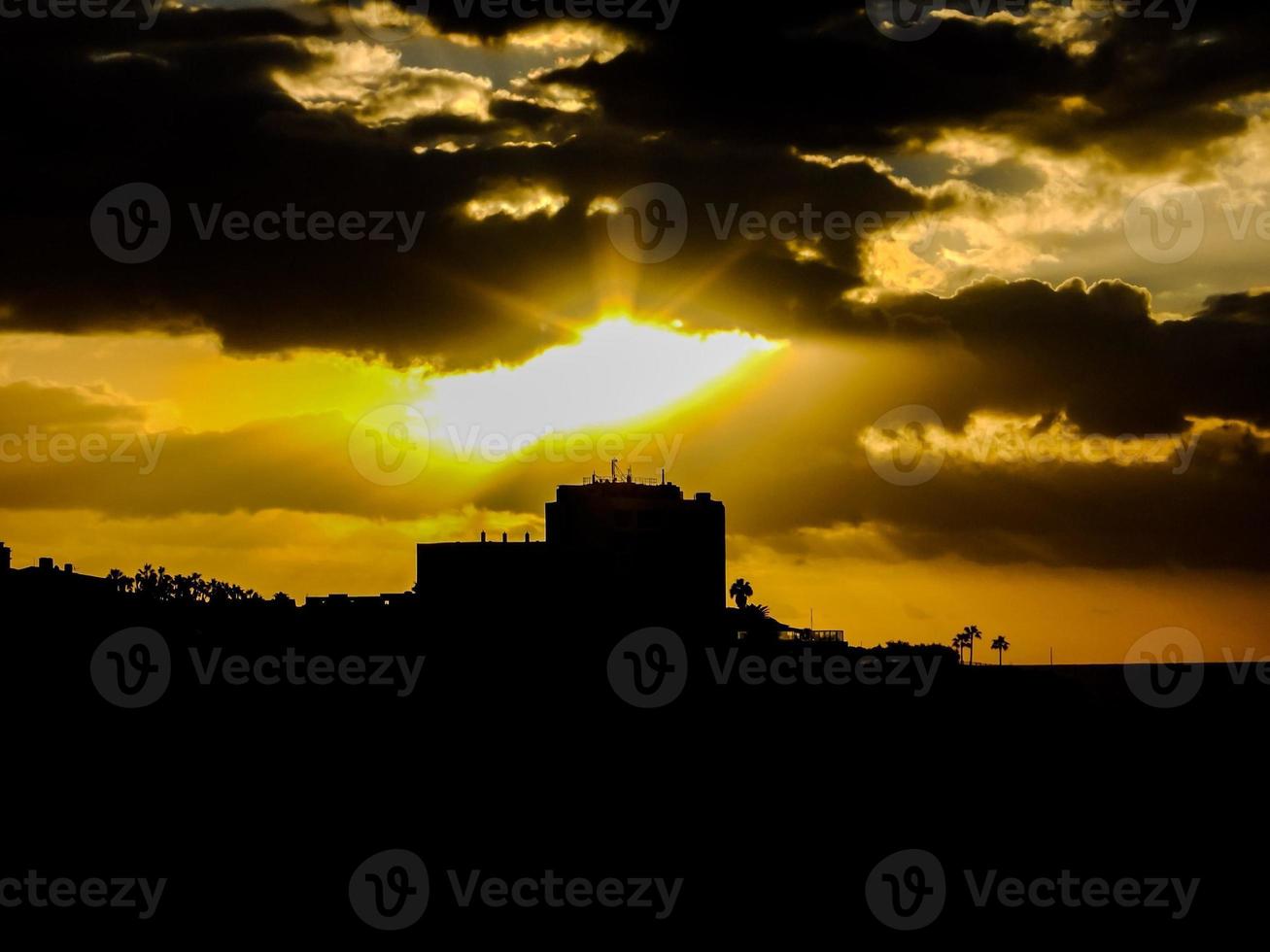 Colourful sky at sunset photo