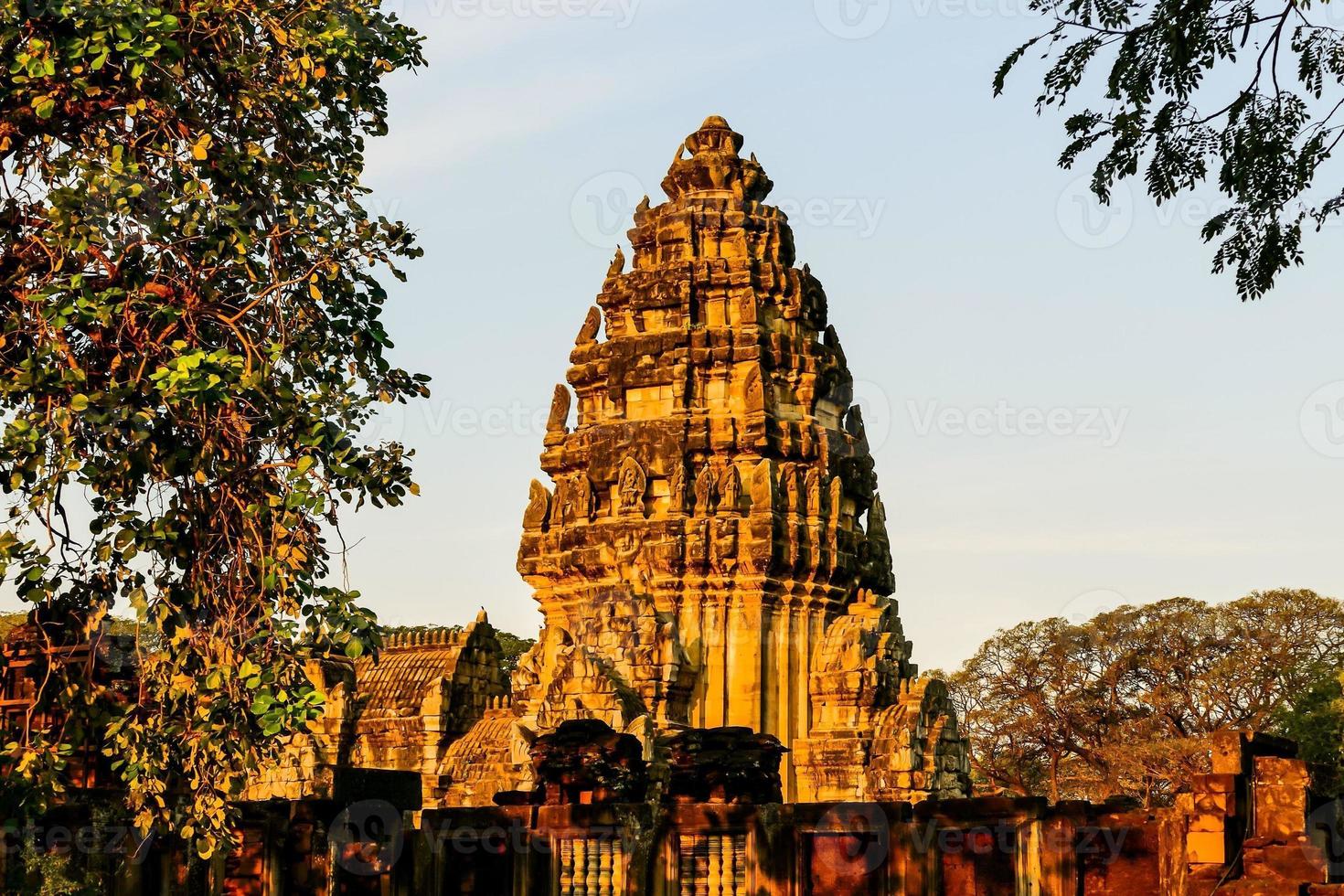 Ancient Buddhist temple in East Asia photo