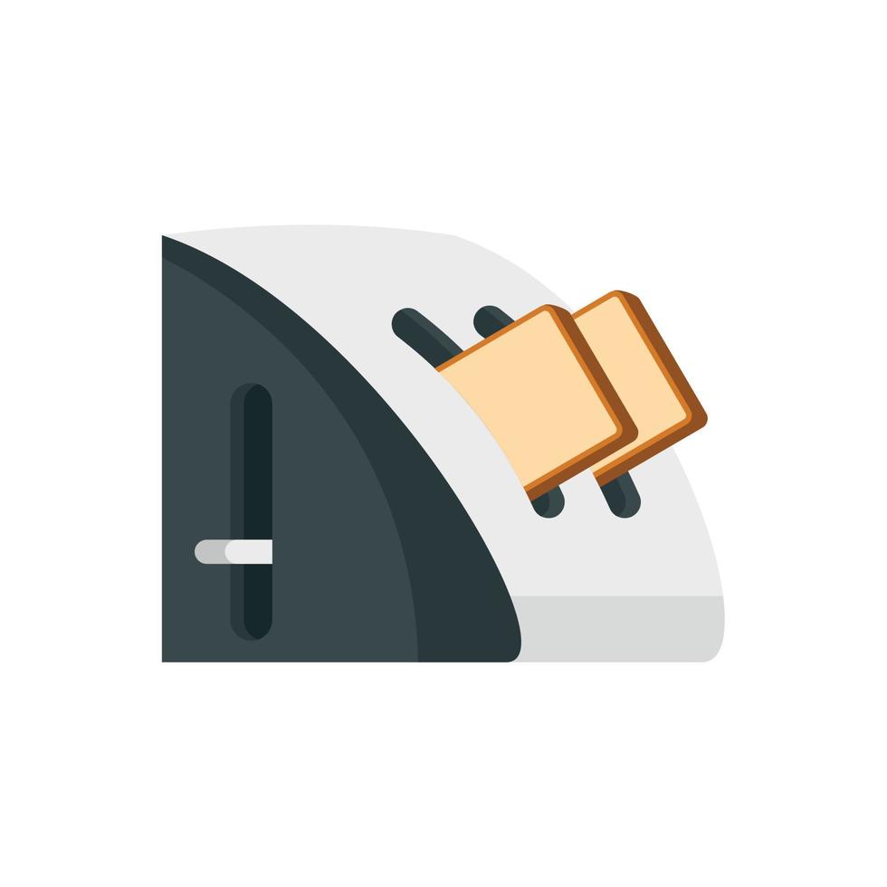 Modern toaster icon, flat style vector