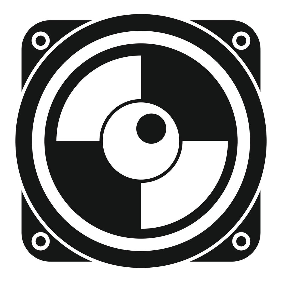 Car music speaker icon, simple style vector