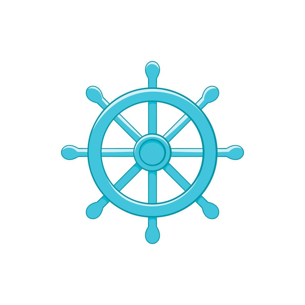 icono de la rueda del dharma, estilo de dibujos animados vector
