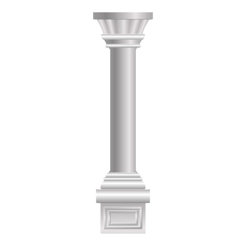 icono de columna de banco, estilo de dibujos animados vector