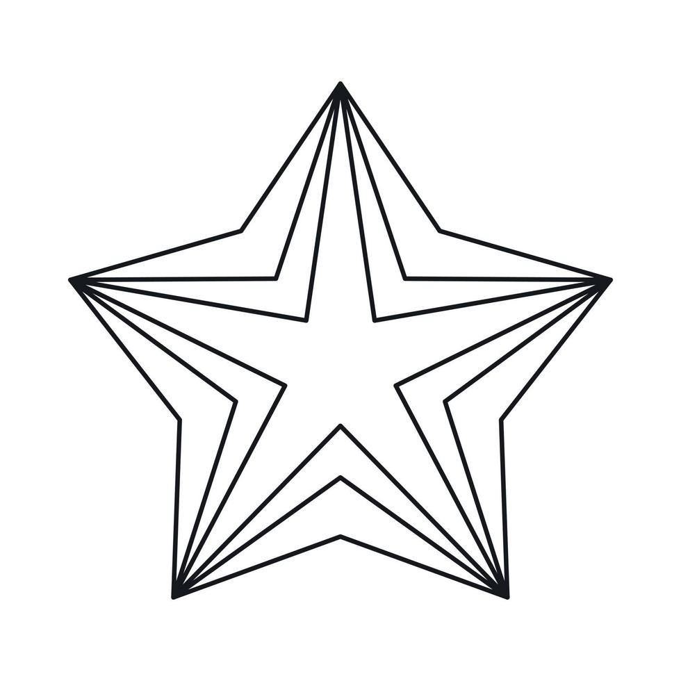 icono de estrella, estilo de esquema vector