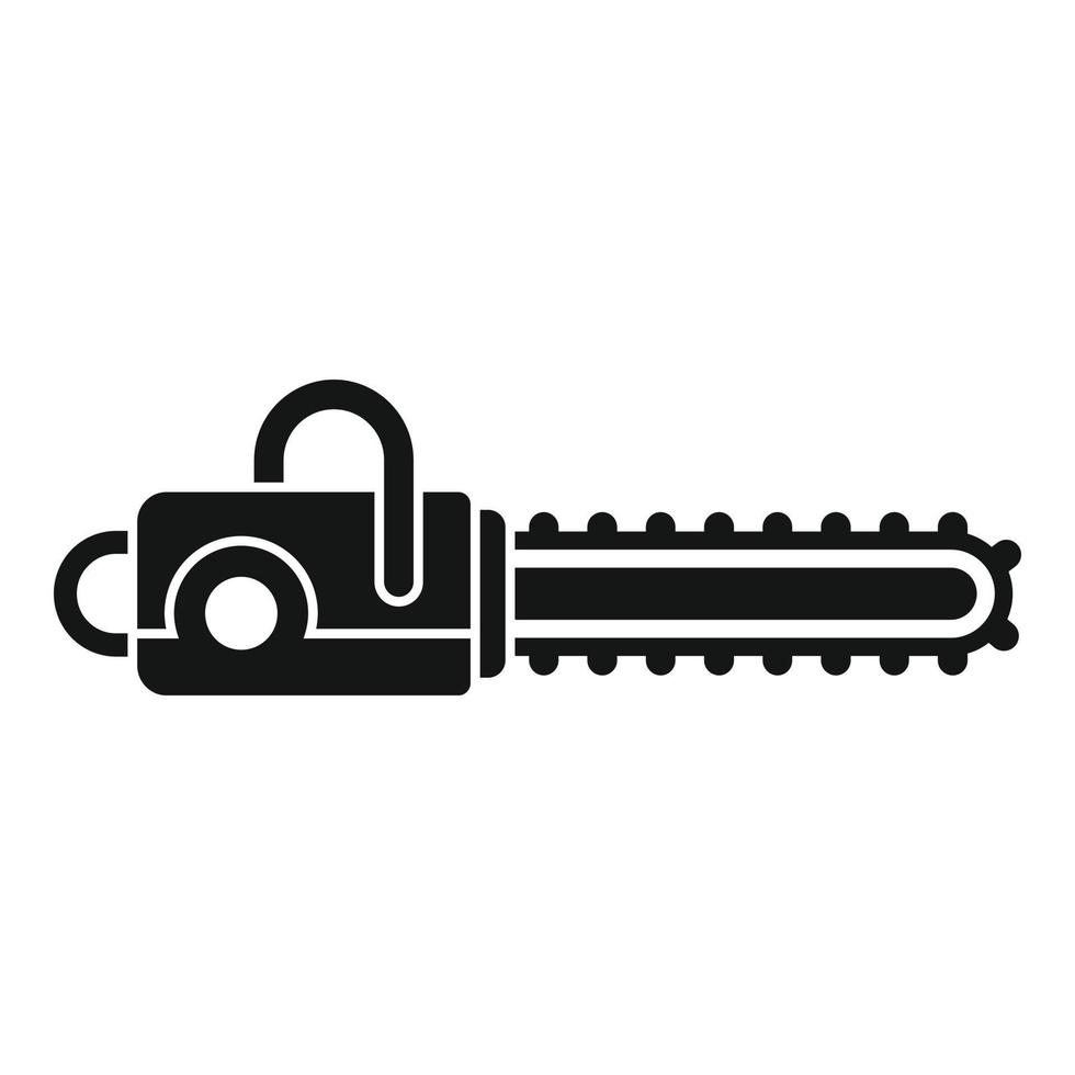 Cutter chainsaw icon, simple style vector