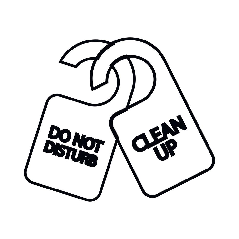 Tag do not disturb and clean up icon vector