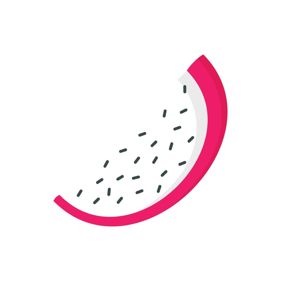 Piece of pitaya icon, flat style vector