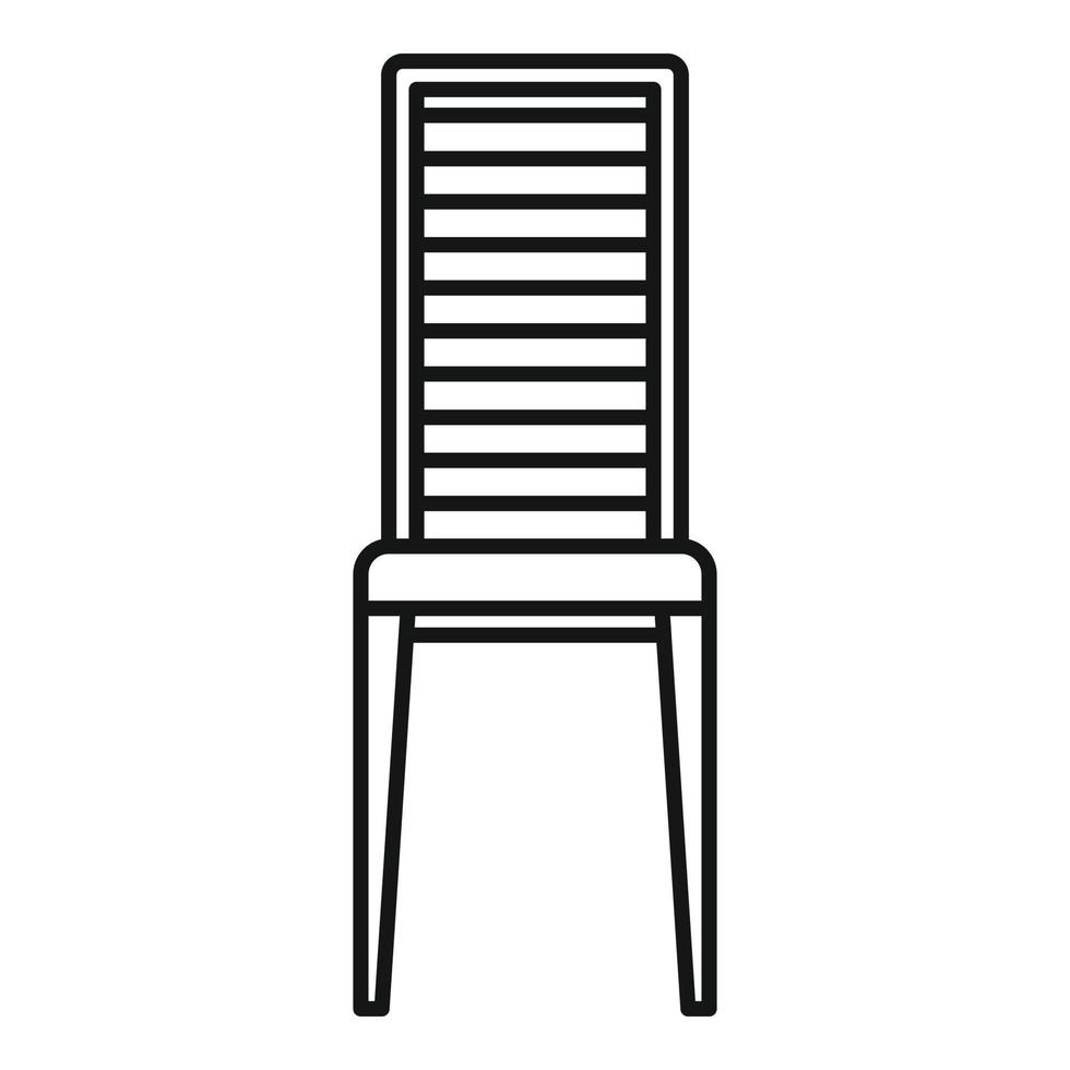 icono de silla de muebles al aire libre, estilo de esquema vector