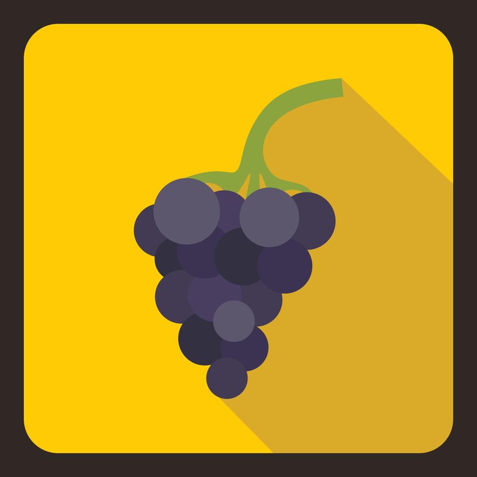 Bunch of grapes icon, flat style vector