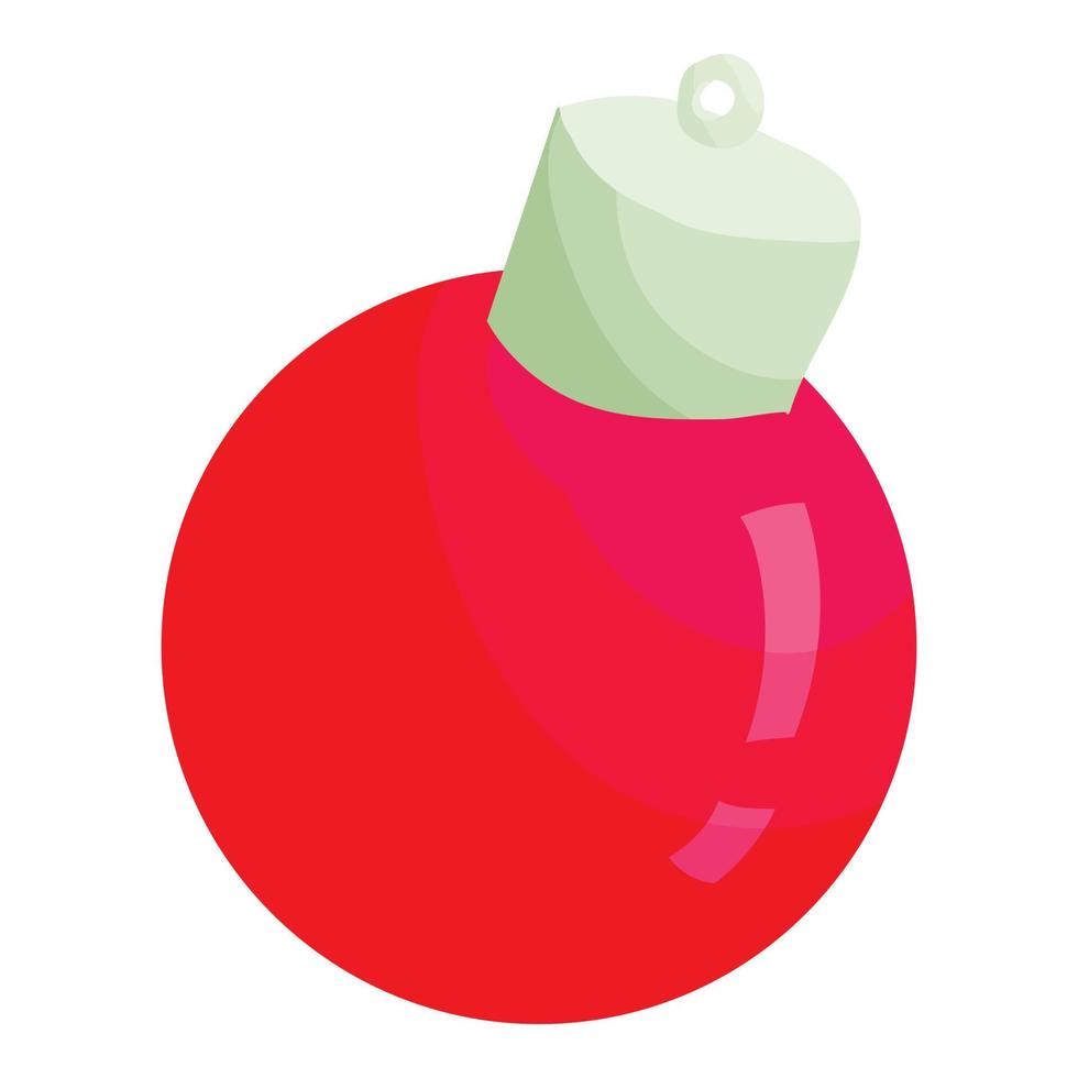 Christmas ball icon, cartoon style vector