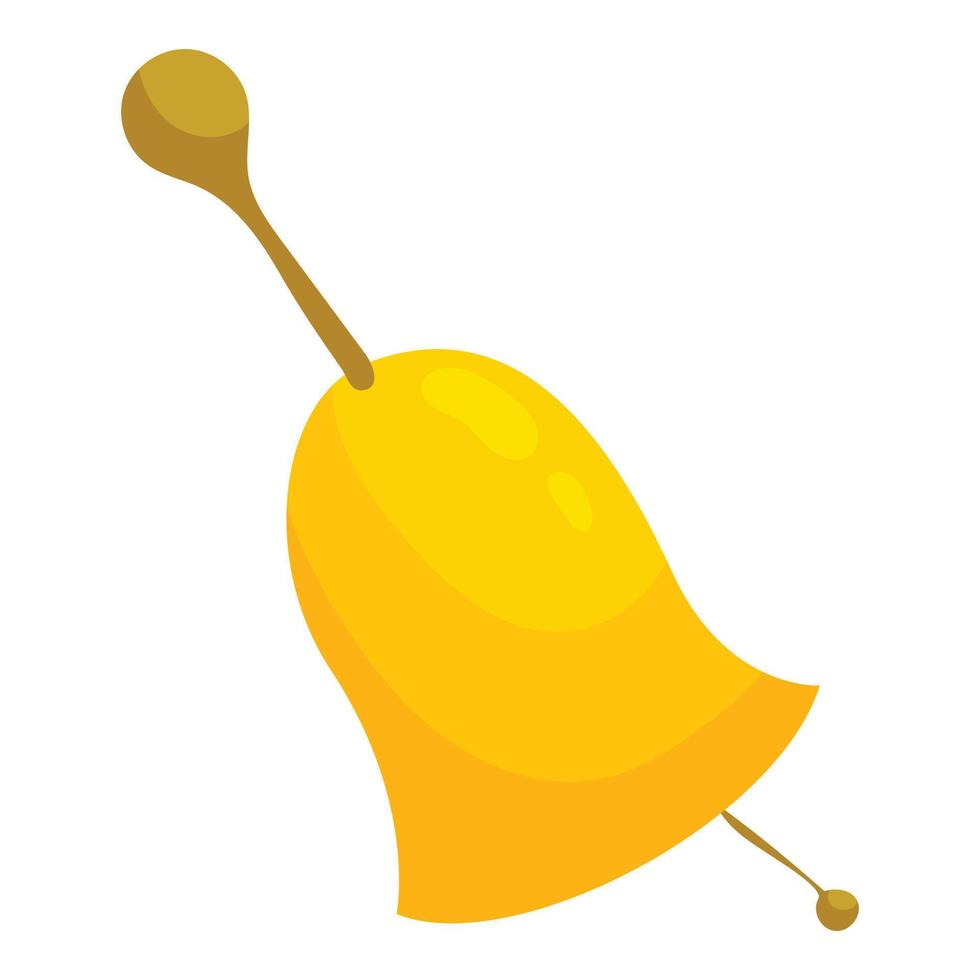 Christmas bell icon, cartoon style vector