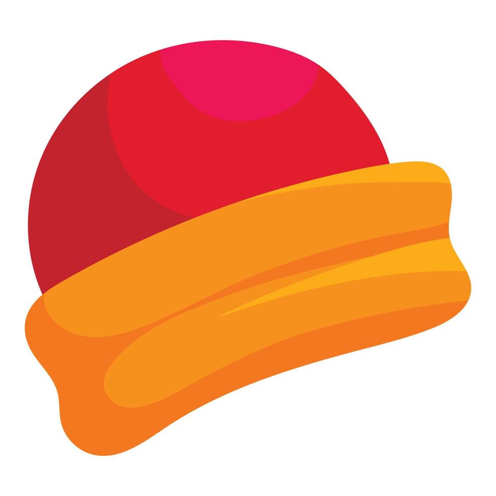 Santa Claus hat icon, cartoon style vector