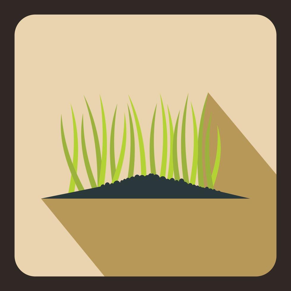 Young sprout seedlings icon, flat style vector