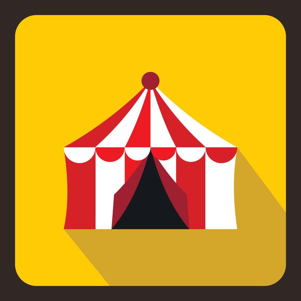 Circus tent icon, flat style vector
