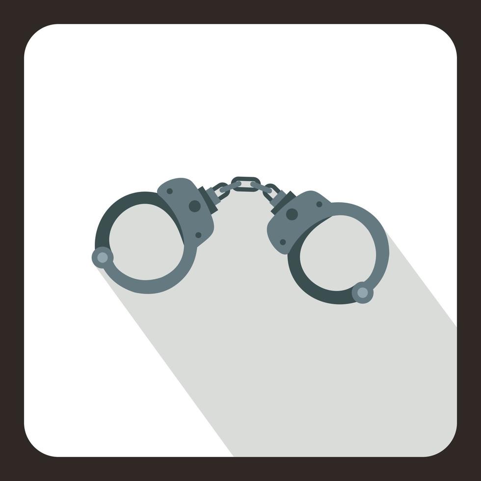 Handcuffs icon in flat style vector