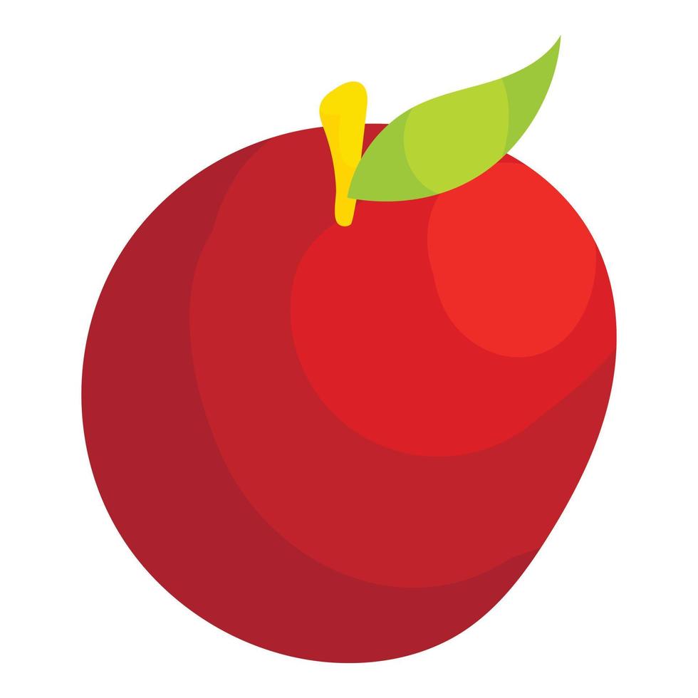 icono de manzana, estilo de dibujos animados vector