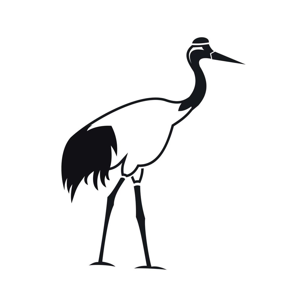 Stork icon, simple style vector