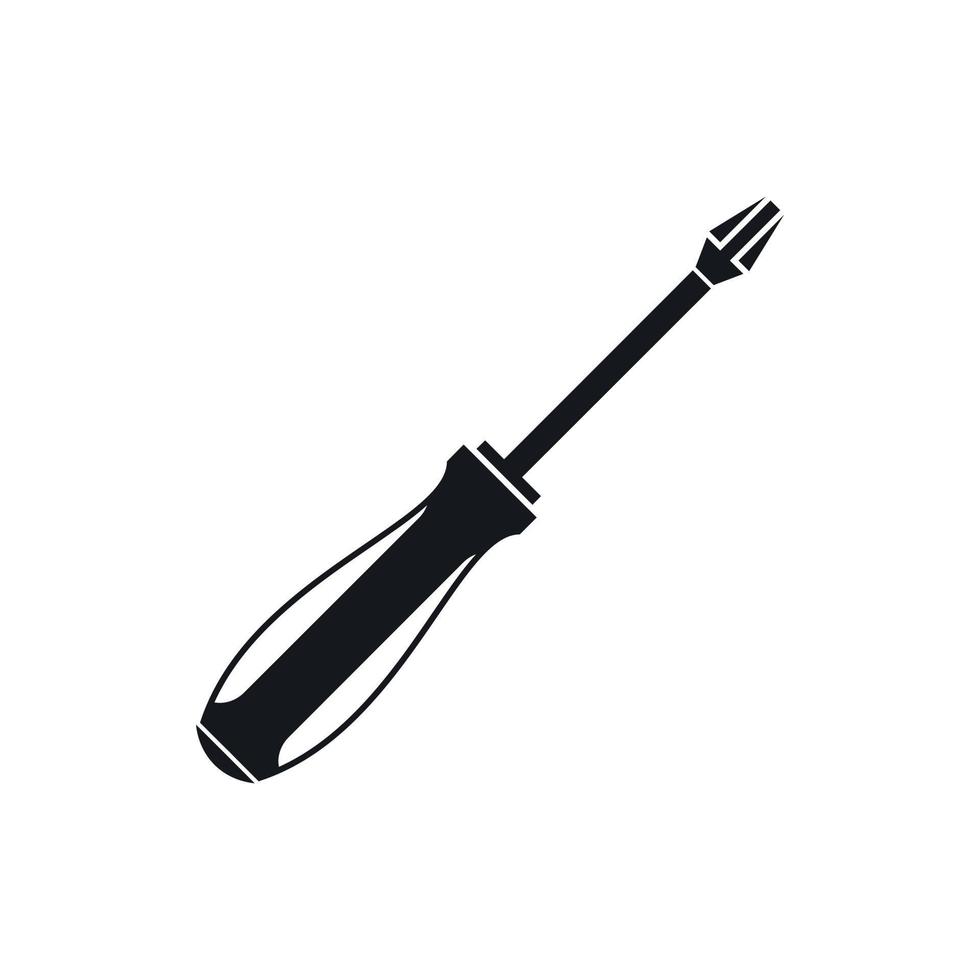 Screwdriver icon, simple style vector