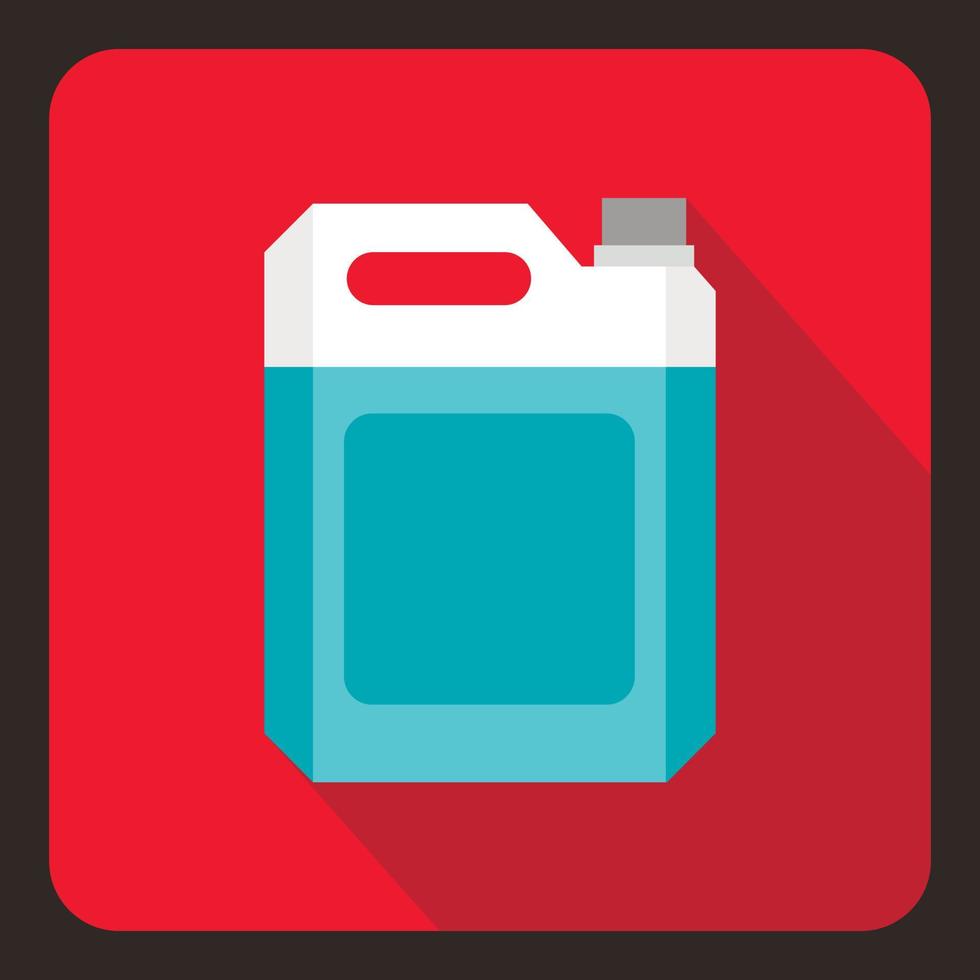 Plastic jerry can icon, flat style vector