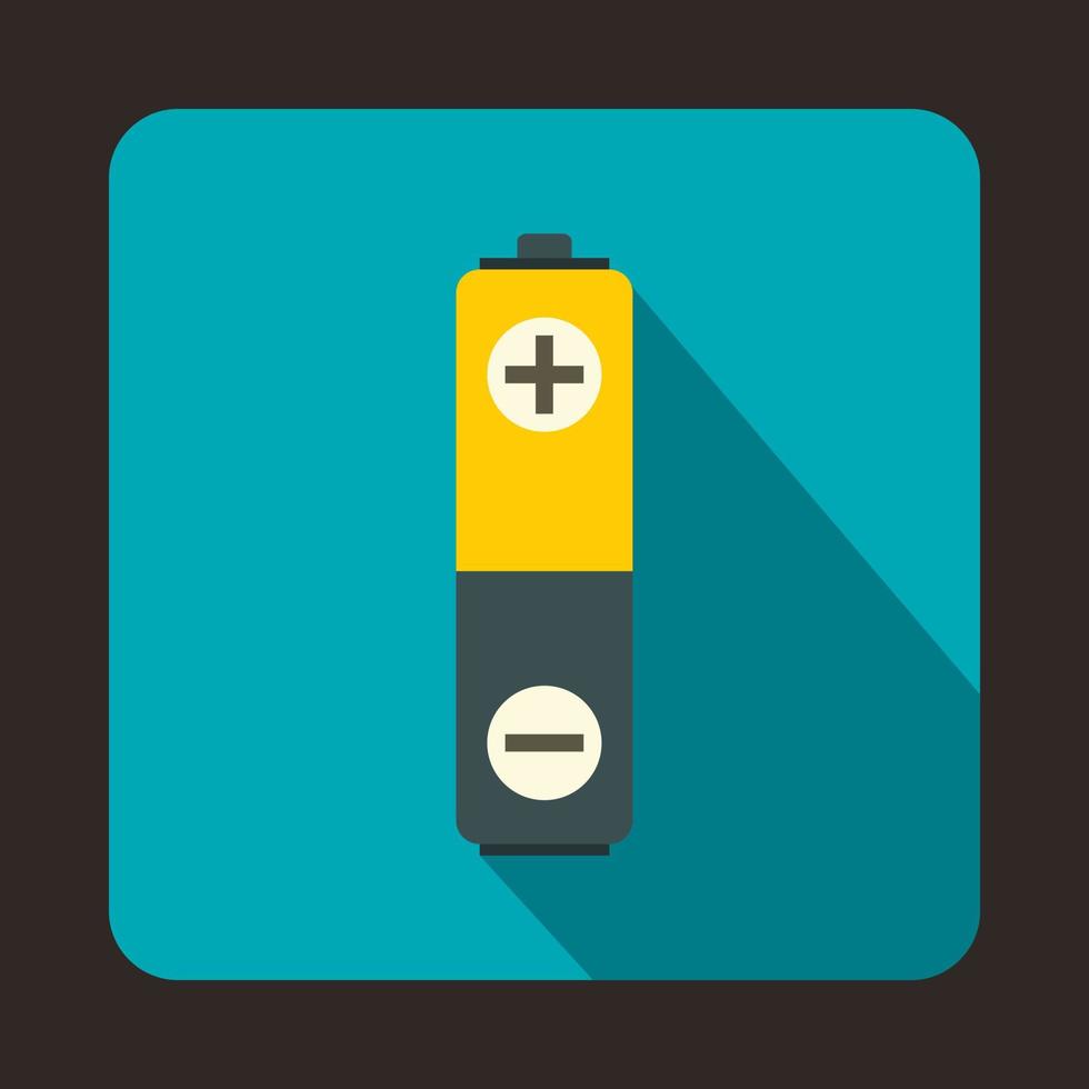 Battery icon in flat style vector